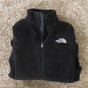 Womens black north face coat size L.